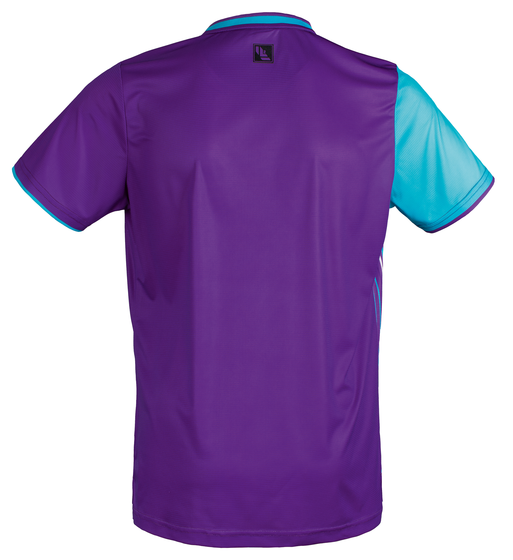 Tibhar L2 River Tischtennis-Shirt in Violett, Detailansicht.