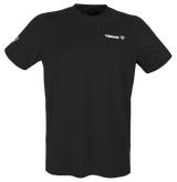 Tibhar Smash Pro T-Shirt in Schwarz – hochwertiges Tischtennis-Funktionsshirt, Vorderansicht.
