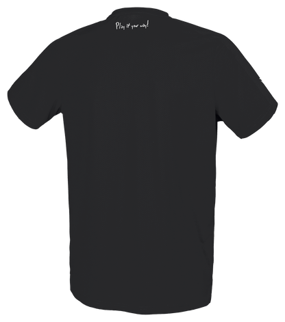 Tibhar Smash Pro T-Shirt in Schwarz – Rückansicht.