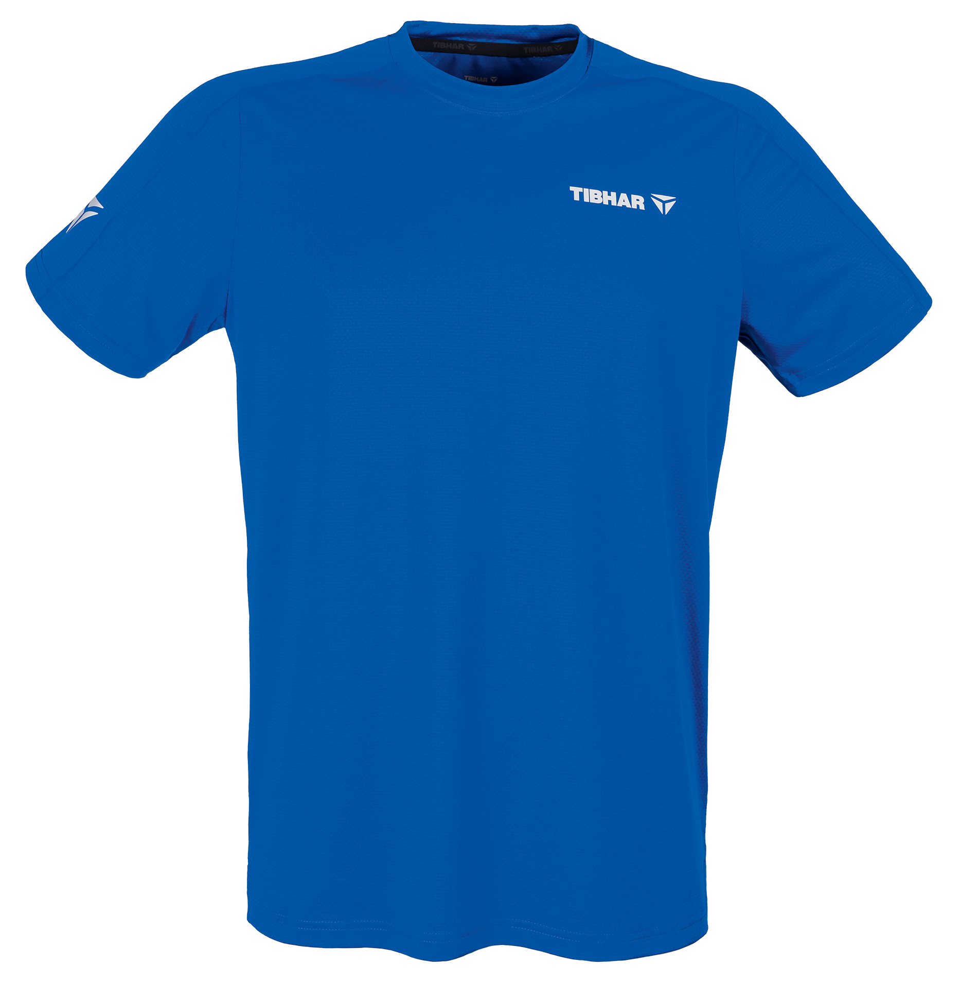 Tibhar Smash Pro T-Shirt in Blau – hochwertiges Tischtennis-Funktionsshirt, Vorderansicht.