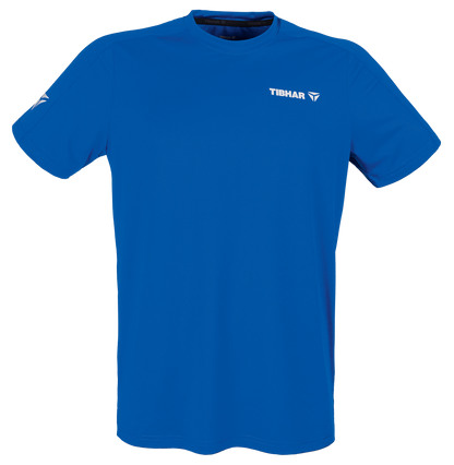 Tibhar Smash Pro T-Shirt in Blau – hochwertiges Tischtennis-Funktionsshirt, Vorderansicht.