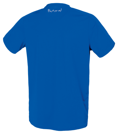 Tibhar Smash Pro T-Shirt in Blau – Rückansicht.