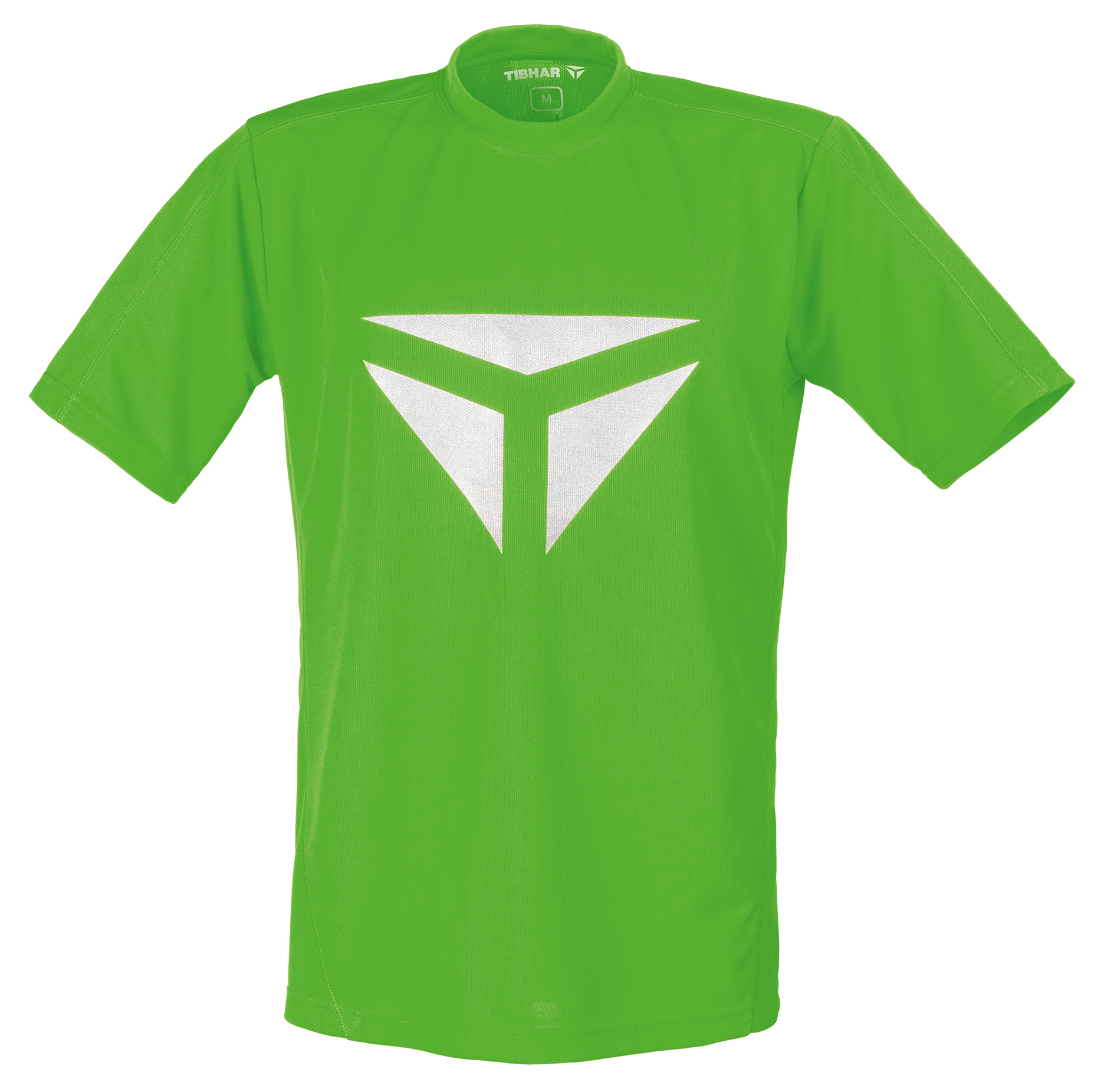 Tibhar Smash T-Shirt in Grün – atmungsaktives Tischtennis-Shirt, Vorderansicht.