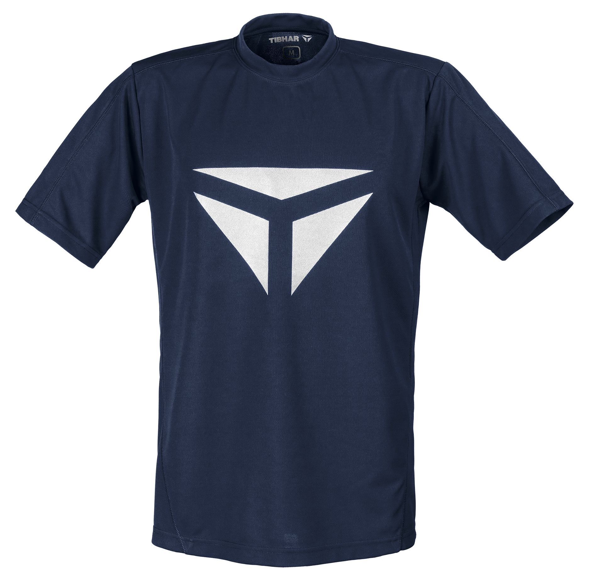Tibhar Smash T-Shirt in Marine/Blau – atmungsaktives Tischtennis-Shirt, Vorderansicht.