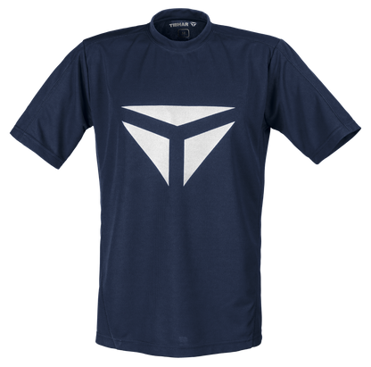 Tibhar Smash T-Shirt in Marine/Blau – atmungsaktives Tischtennis-Shirt, Vorderansicht.