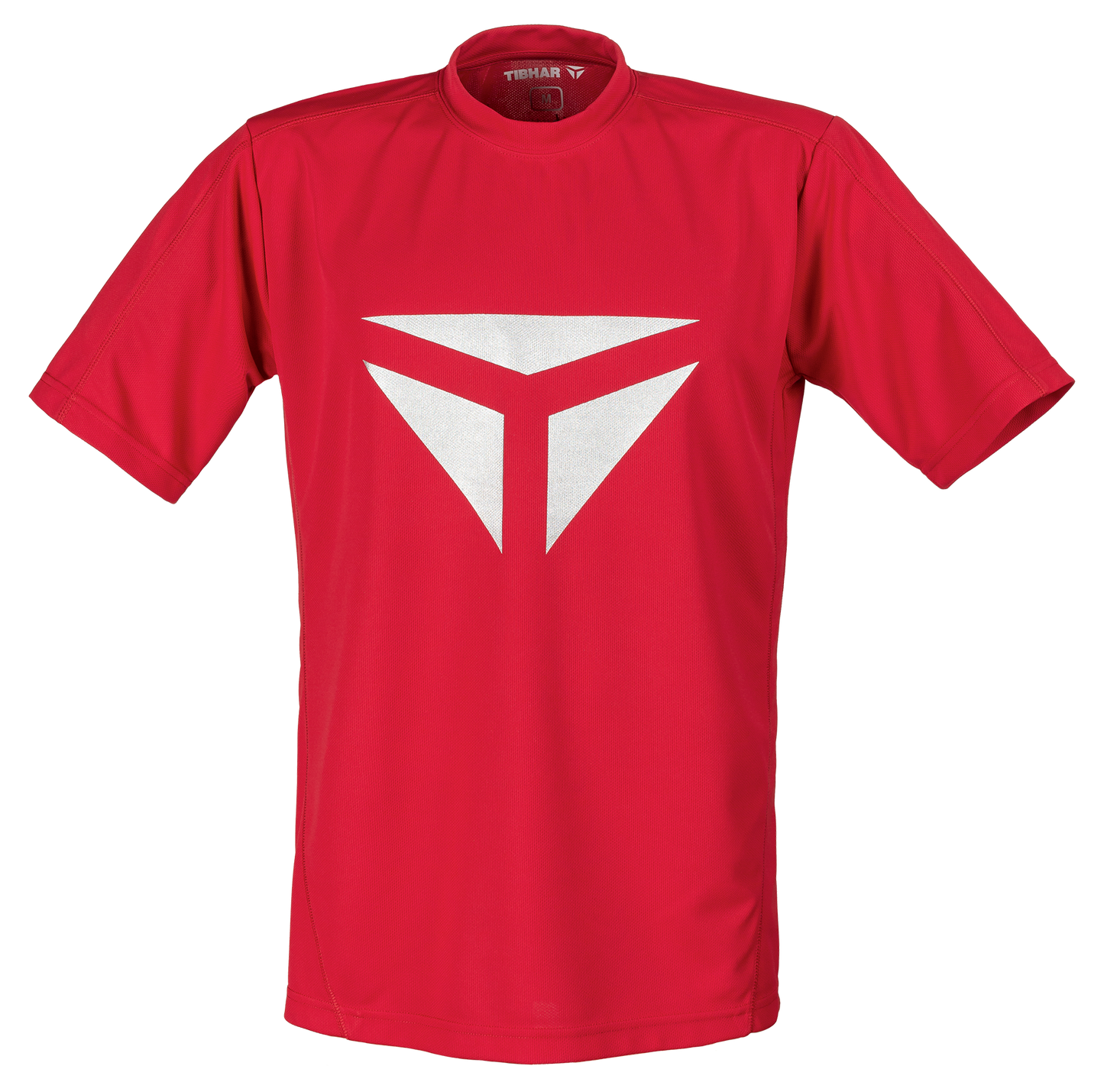 Tibhar Smash T-Shirt in Rot/Marine – atmungsaktives Tischtennis-Shirt, Vorderansicht.