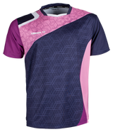 Tibhar Sol TT-Shirt in Marine/Pink – Tischtennis-Funktionsshirt, Vorderansicht.