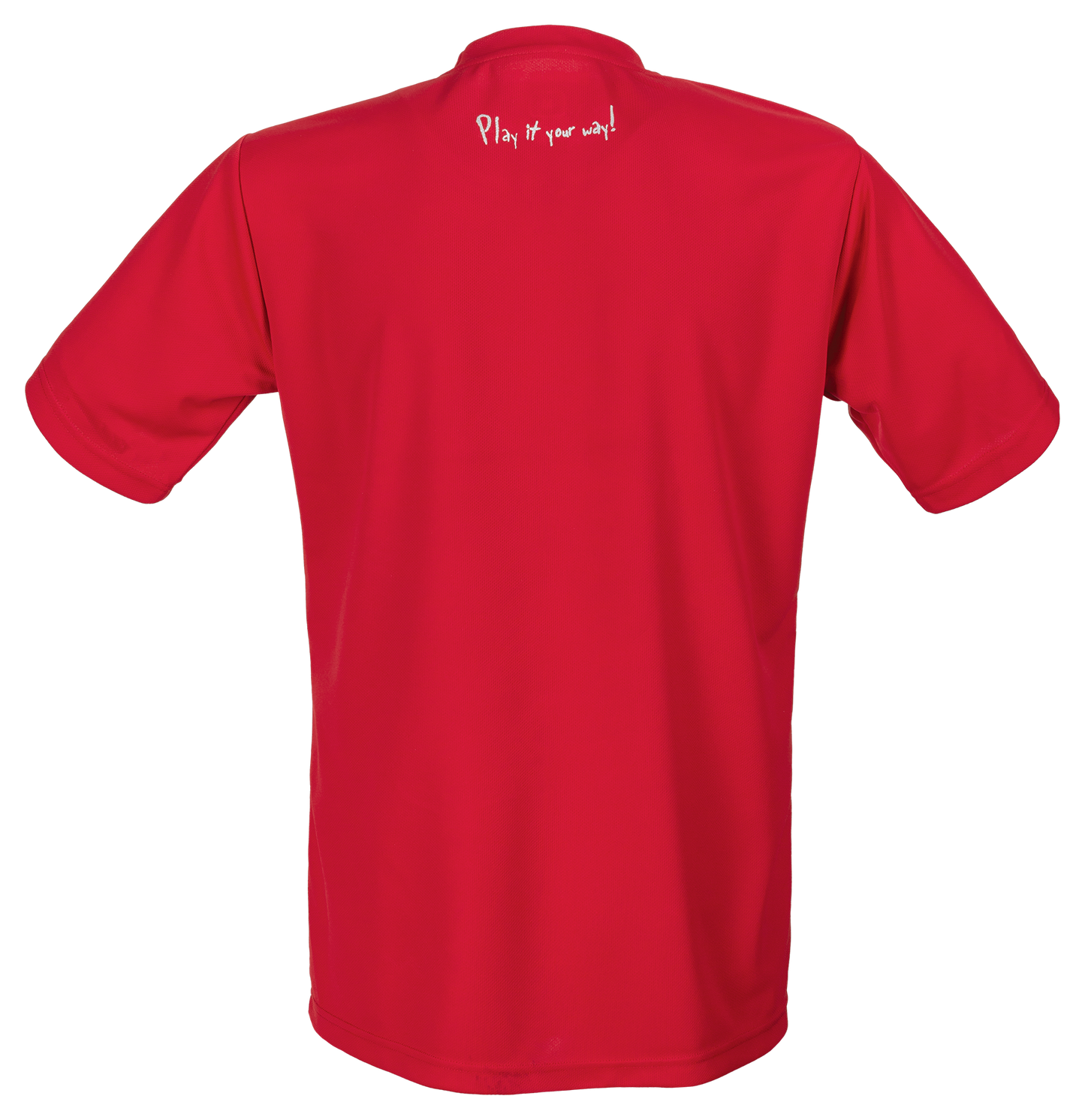 Tibhar Smash T-Shirt in Rot/Marine – Rückansicht.