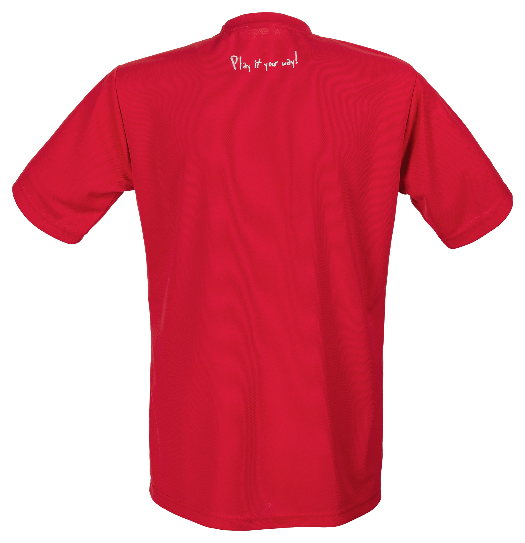 Tibhar Smash T-Shirt in Rot/Marine – Rückansicht.