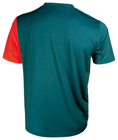 Tibhar Sol TT-Shirt in Petrol/Orange – Rückansicht.