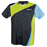 Tibhar Sol TT-Shirt in Gelb/Hellblau – Tischtennis-Funktionsshirt, Vorderansicht.