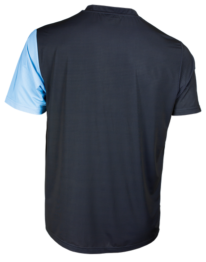 Tibhar Sol TT-Shirt in Gelb/Hellblau – Rückansicht.