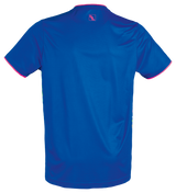 Tibhar L2 Underbrush Tischtennis-Shirt in Royalblau/Pink, Detailansicht.
