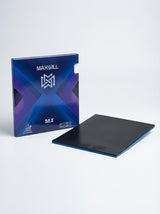 TTM-Store Maxwill M1 table tennis rubber with blue edge, designed for spin and offensive play.