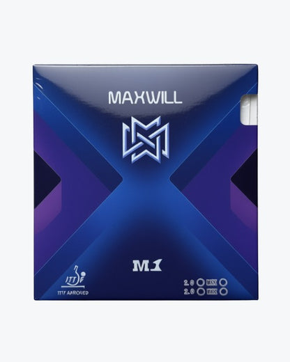 TTM-Store Maxwill Tryout Kit V3 Carbon with two M1 Spin rubbers, ITTF approved for offensive play.