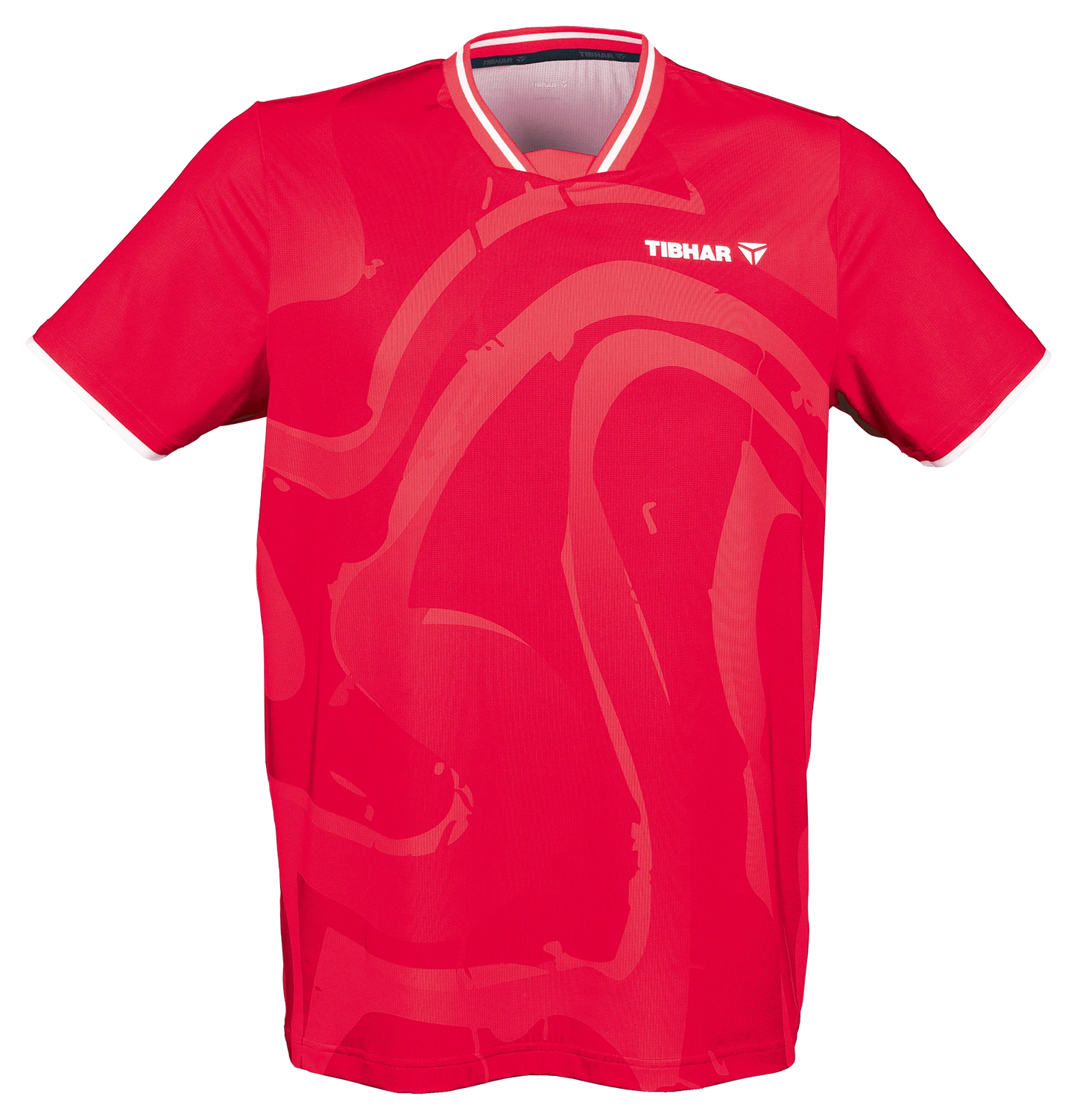 Tibhar Dream TT-Shirt in Rot, Funktionsmaterial, V-Ausschnitt, für Training und Wettkampf