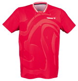 Tibhar Dream TT-Shirt in Rot, Funktionsmaterial, V-Ausschnitt, für Training und Wettkampf