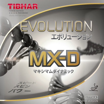 TTM-Store Tibhar Evolution MX-D Tischtennisbelag mit hohem Spin und maximaler Dynamik für Angriffsspieler.